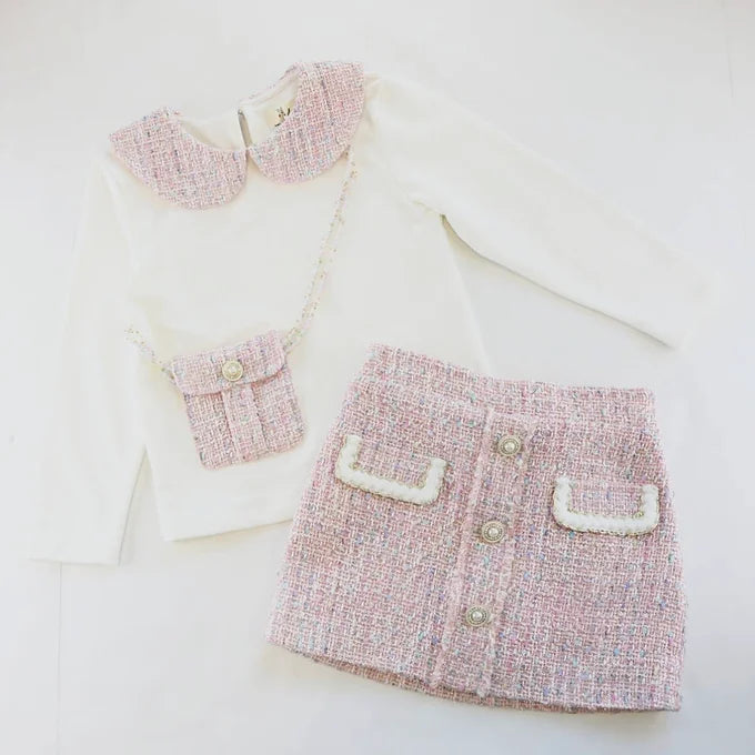 PB Little Miss Fancy Tweed Blouse