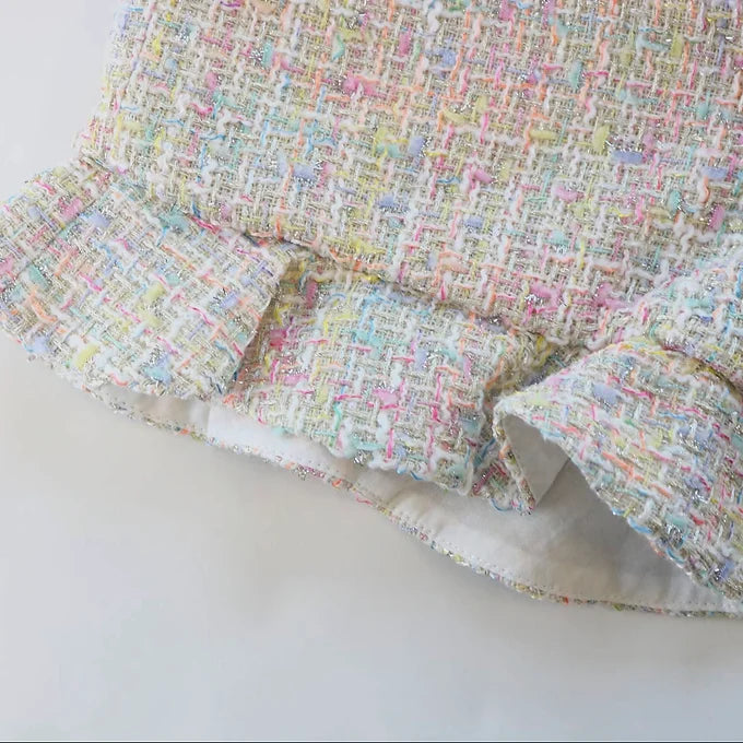 PB First Baby Tweed Ruffle shorts